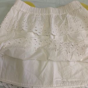 J Crew tiered eyelet skirt